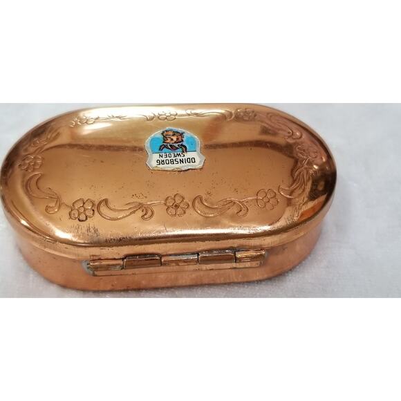 Copper colored snuff box 2 3/4 inches wide 1.1517 - Picture 8 of 8
